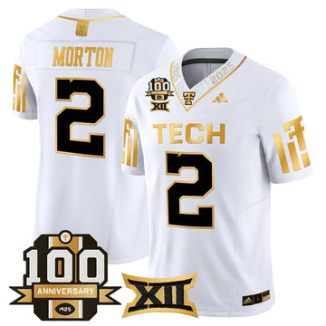 Personalized TTU 2026 Gold Vapor Limited Jersey - 100th Anniversary Patch - White Gold / Behren Morton Stitched