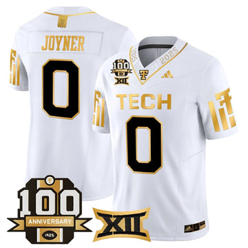 Personalized TTU 2026 Gold Vapor Limited Jersey - 100th Anniversary Patch - White Gold / Quinten Joyner Stitched