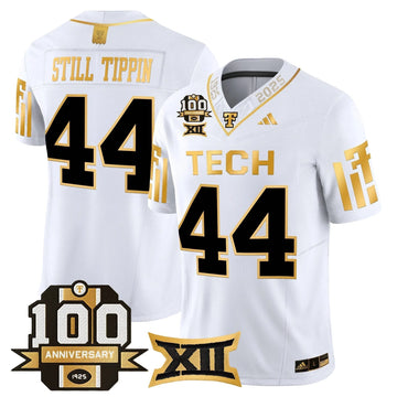 Personalized TTU 2026 Gold Vapor Limited Jersey - 100th Anniversary Patch - White Gold / Still Tippin Stitched