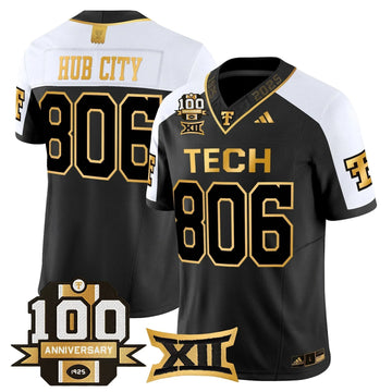 Personalized TTU 2026 Gold Vapor Limited Jersey - 100th Anniversary Patch - Alternate / Hub City 806 Stitched