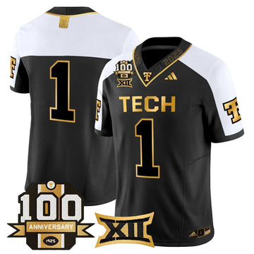 Personalized TTU 2026 Gold Vapor Limited Jersey - 100th Anniversary Patch - Alternate / #1 Team Stitched