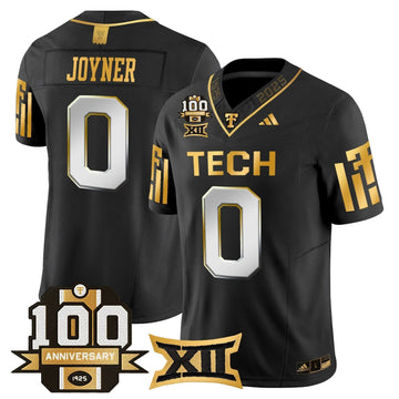 Personalized TTU 2026 Gold Vapor Limited Jersey - 100th Anniversary Patch - Black Limited / Quinten Joyner Stitched