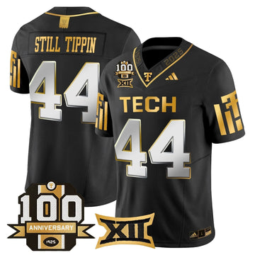 Personalized TTU 2026 Gold Vapor Limited Jersey - 100th Anniversary Patch - Black Limited / Still Tippin Stitched