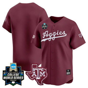 Personalized Aggies 2026 College World Series Vapor Premier Limited Jersey - Maroon / Team Stitched