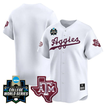 Personalized Aggies 2026 College World Series Vapor Premier Limited Jersey - White / Team Stitched