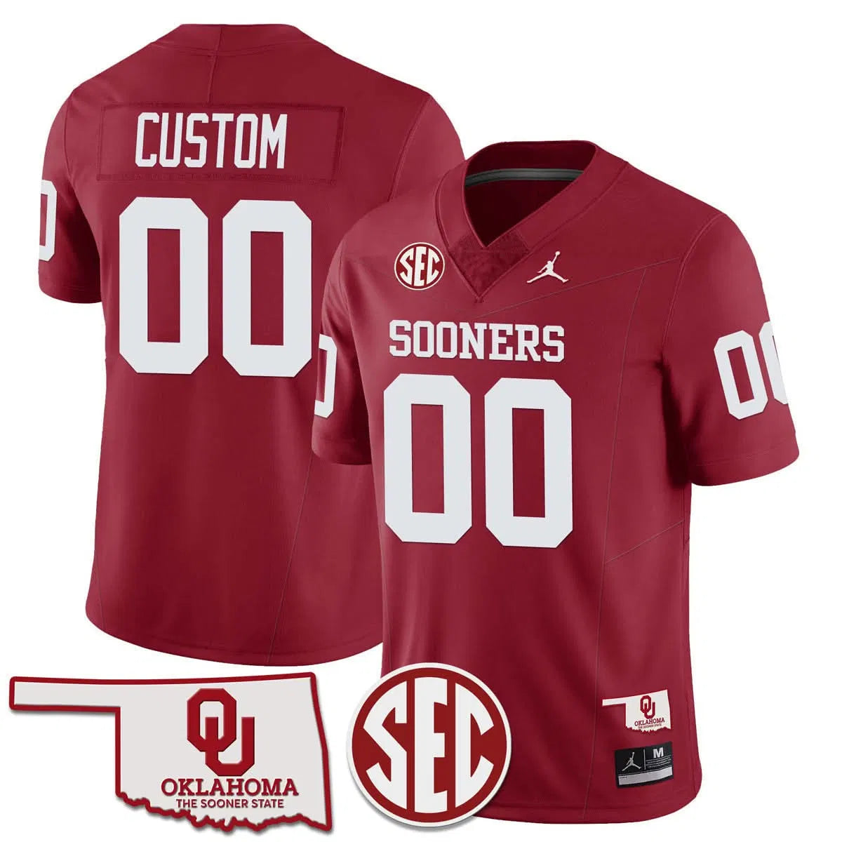 Personalized OS 2026 SEC Patch Vapor Premier Limited Custom Jersey - Red Stitched
