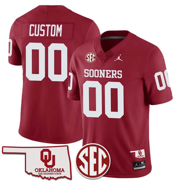 Personalized OS 2026 SEC Patch Vapor Premier Limited Custom Jersey - Red Stitched