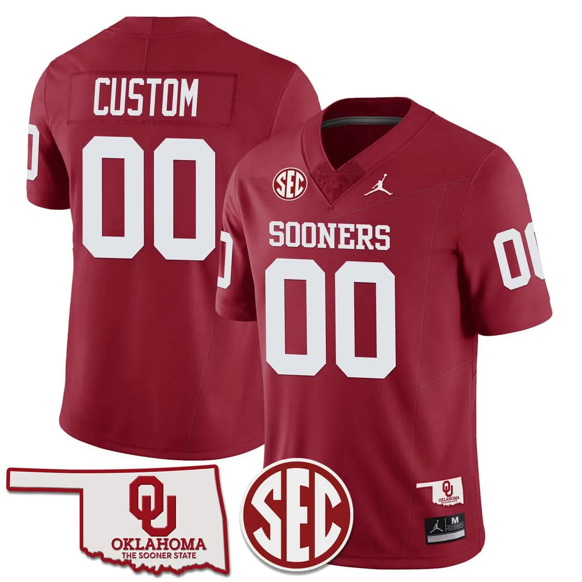 Personalized OS 2026 SEC Patch Vapor Premier Limited Custom Jersey - Red Stitched