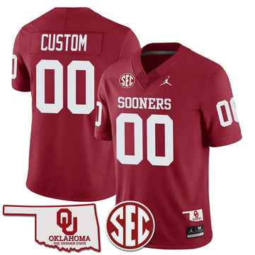 Personalized OS 2026 SEC Patch Vapor Premier Limited Custom Jersey - Red Stitched