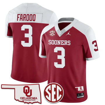 Personalized OS 2026 SEC Patch Vapor Premier Limited Jersey - Alternate Red / Jalil Farooq Stitched