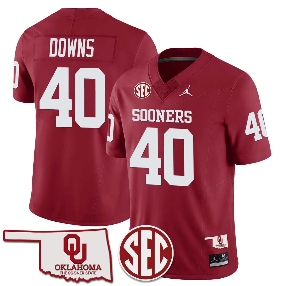 Personalized OS 2026 SEC Patch Vapor Premier Limited Jersey - Red / Ethan Downs Stitched