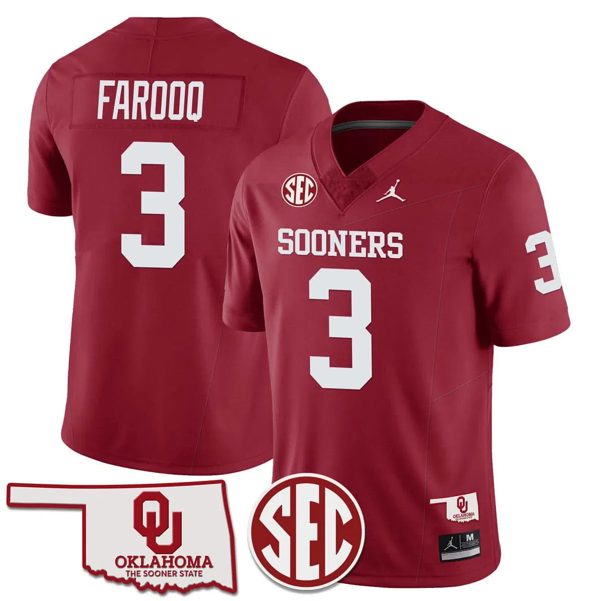 Personalized OS 2026 SEC Patch Vapor Premier Limited Jersey - Red / Jalil Farooq Stitched