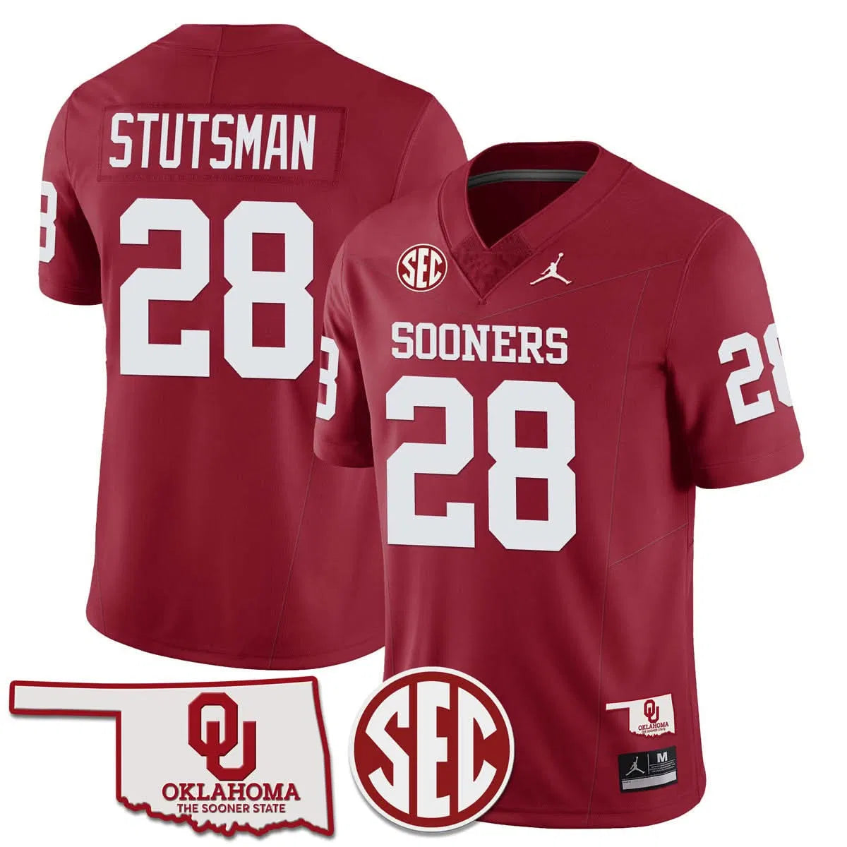 Personalized OS 2026 SEC Patch Vapor Premier Limited Jersey - Red / Danny Stutsman Stitched