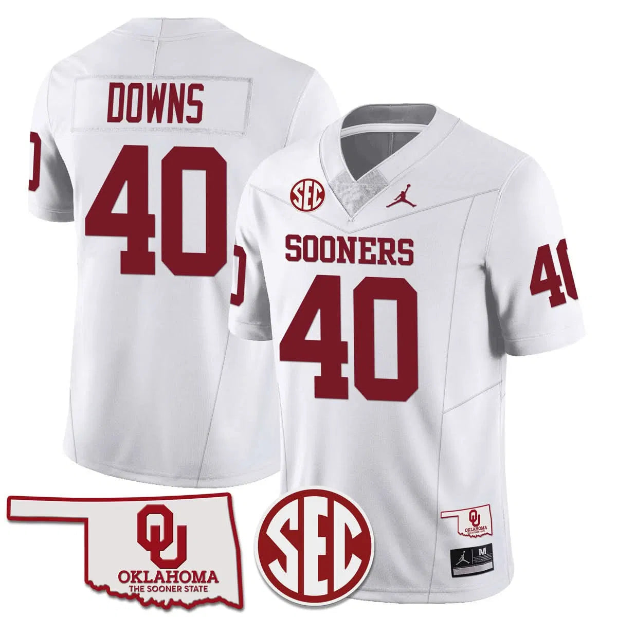 Personalized OS 2026 SEC Patch Vapor Premier Limited Jersey - White / Ethan Downs Stitched