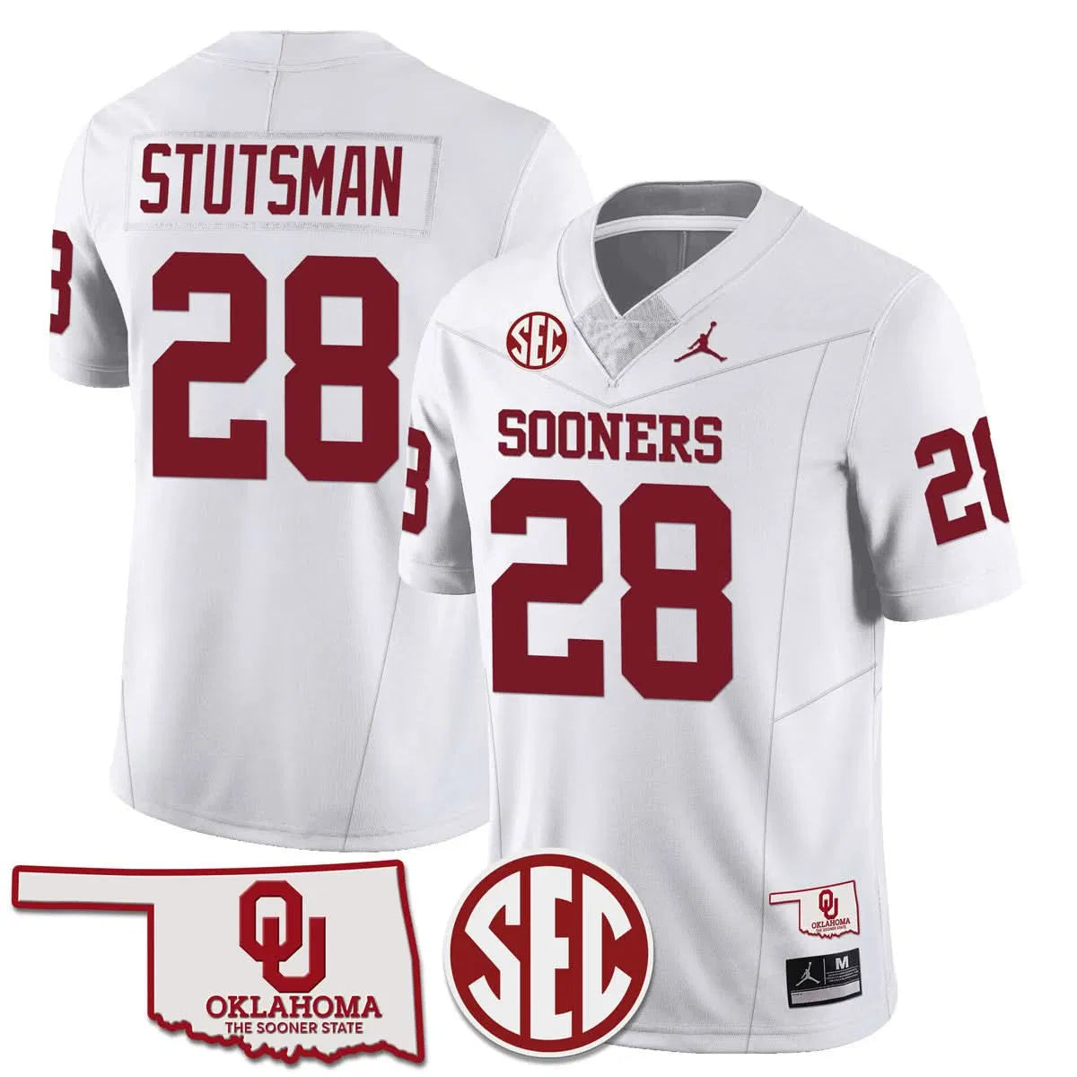 Personalized OS 2026 SEC Patch Vapor Premier Limited Jersey - White / Danny Stutsman Stitched