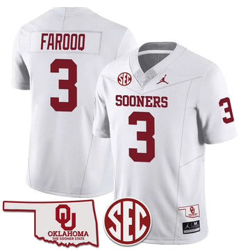 Personalized OS 2026 SEC Patch Vapor Premier Limited Jersey - White / Jalil Farooq Stitched