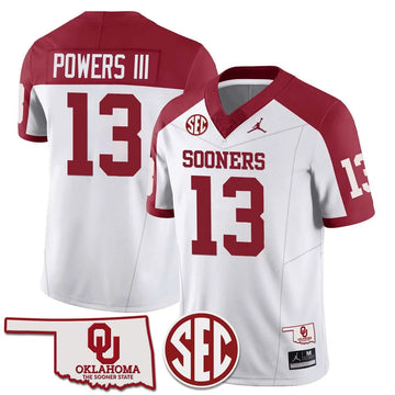 Personalized OS 2026 SEC Patch Vapor Premier Limited Jersey - Alternate White / Reggie Powers III Stitched