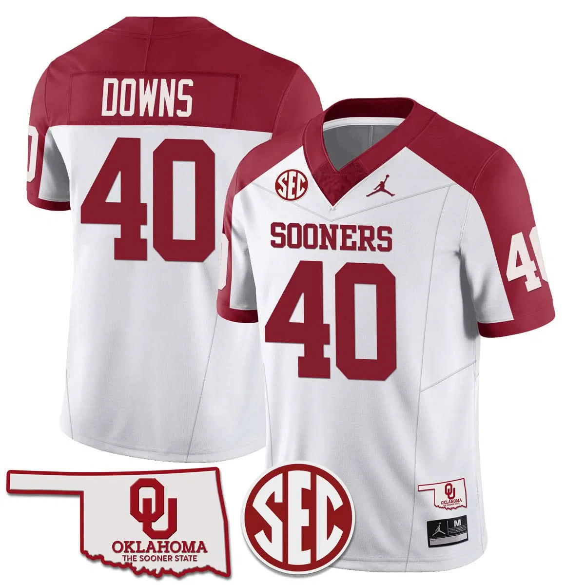 Personalized OS 2026 SEC Patch Vapor Premier Limited Jersey - Alternate White / Ethan Downs Stitched