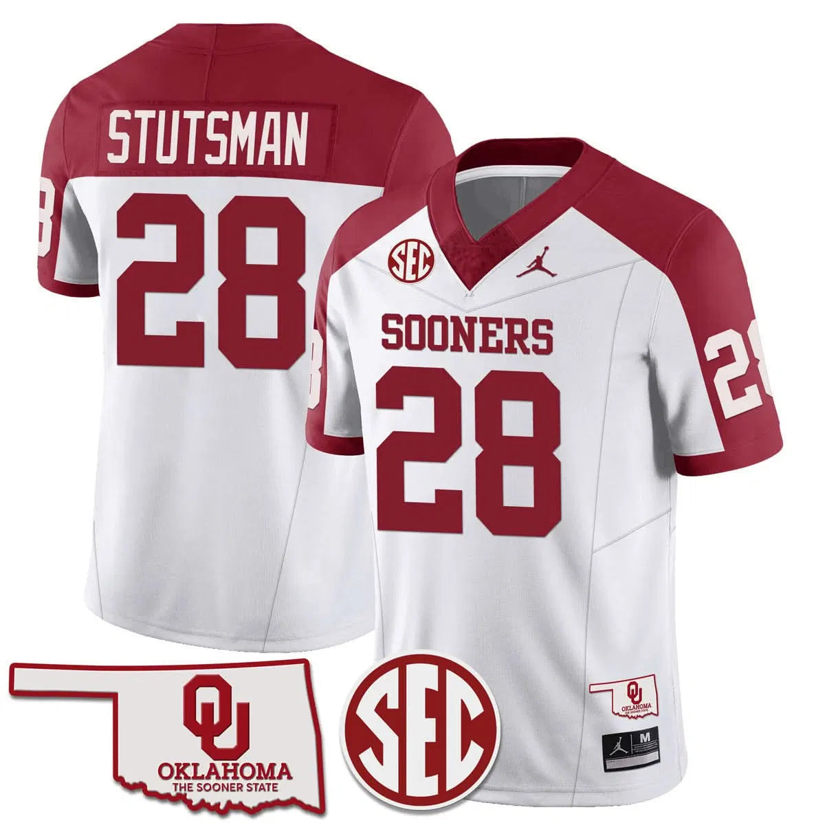 Personalized OS 2026 SEC Patch Vapor Premier Limited Jersey - Alternate White / Danny Stutsman Stitched