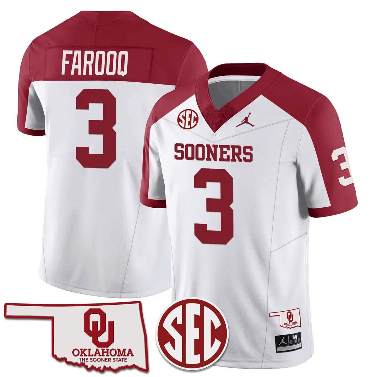 Personalized OS 2026 SEC Patch Vapor Premier Limited Jersey - Alternate White / Jalil Farooq Stitched