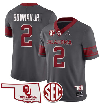 Personalized OS 2026 SEC Patch Vapor Premier Limited Jersey - Anthracite / Billy Bowman Jr. Stitched
