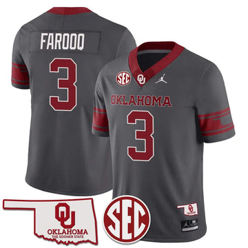Personalized OS 2026 SEC Patch Vapor Premier Limited Jersey - Anthracite / Jalil Farooq Stitched
