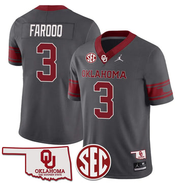 Personalized OS 2026 SEC Patch Vapor Premier Limited Jersey - Anthracite / Jalil Farooq Stitched