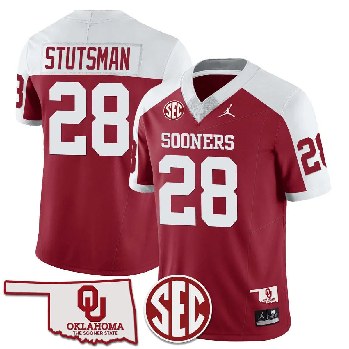 Personalized OS 2026 SEC Patch Vapor Premier Limited Jersey - Alternate Red / Danny Stutsman Stitched