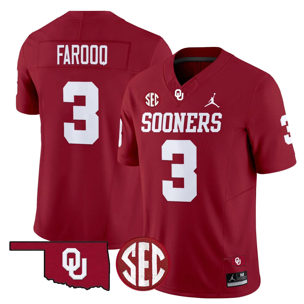 Personalized OS 2026 Vapor Limited Jersey - SEC Patch - Crimson / Jalil Farooq Stitched