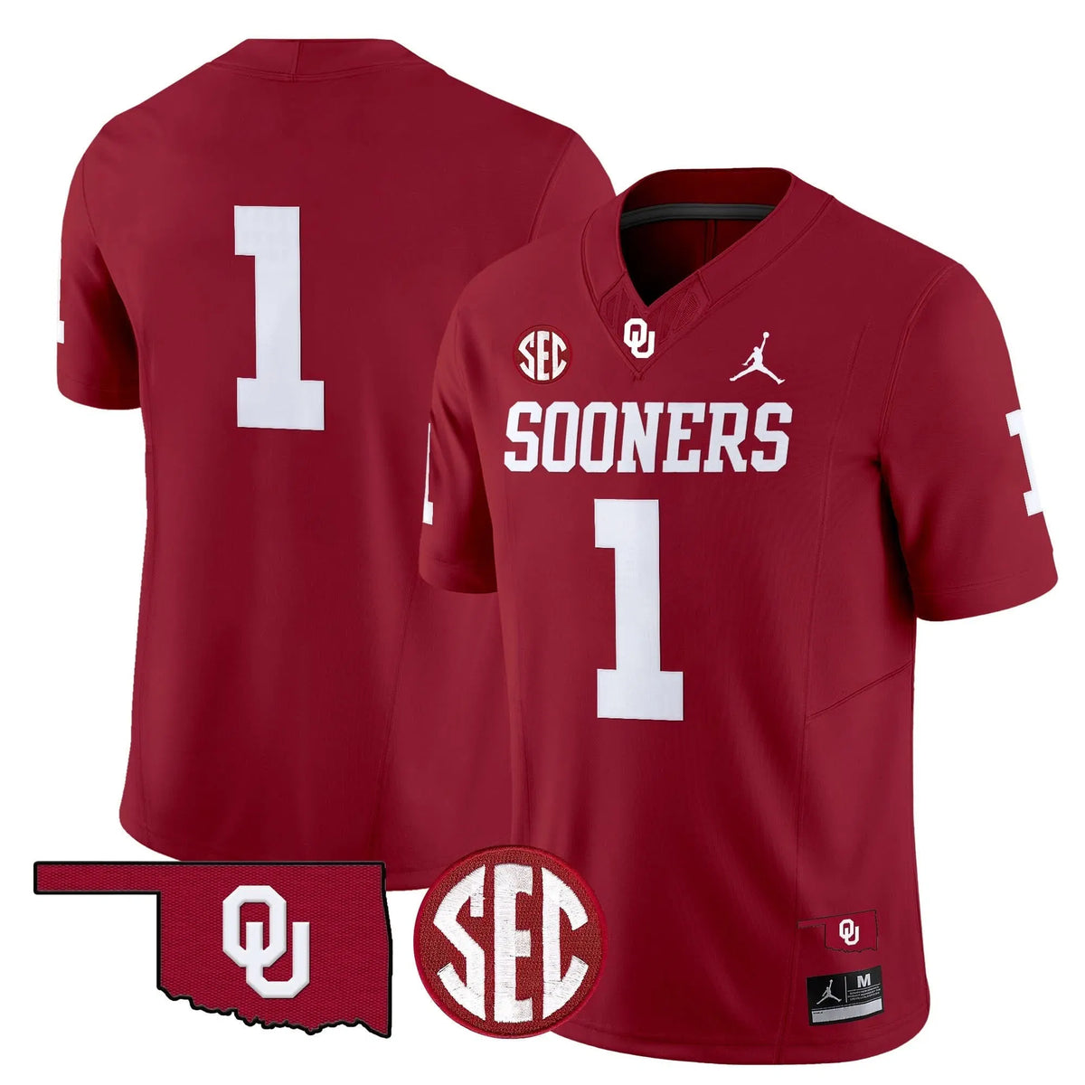Personalized OS 2026 Vapor Limited Jersey - SEC Patch - Crimson / Team Stitched