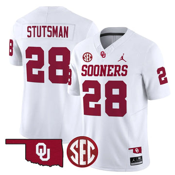 Personalized OS 2026 Vapor Limited Jersey - SEC Patch - White / Danny Stutsman Stitched