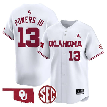 Personalized OS 2026 Vapor Premier Limited Jersey - SEC Patch - White / Reggie Powers III Stitched
