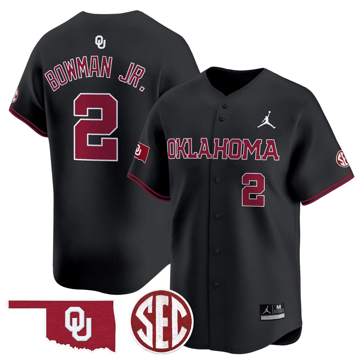Personalized OS 2026 Vapor Premier Limited Jersey - SEC Patch - Black / Billy Bowman Jr. Stitched