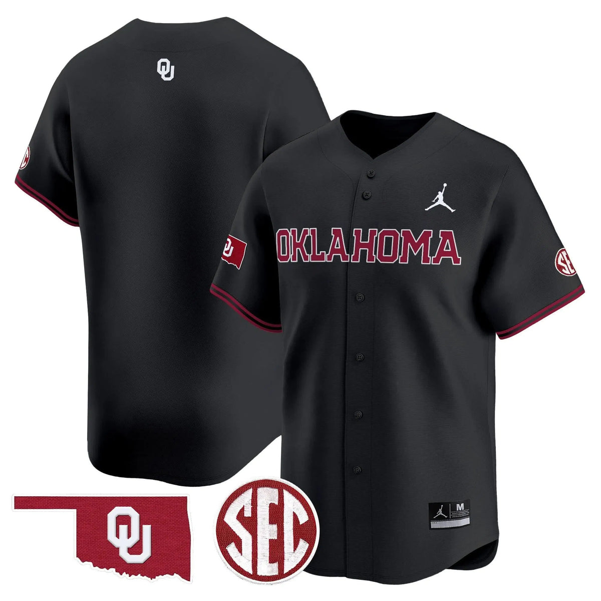 Personalized OS 2026 Vapor Premier Limited Jersey - SEC Patch - Black / Team Stitched