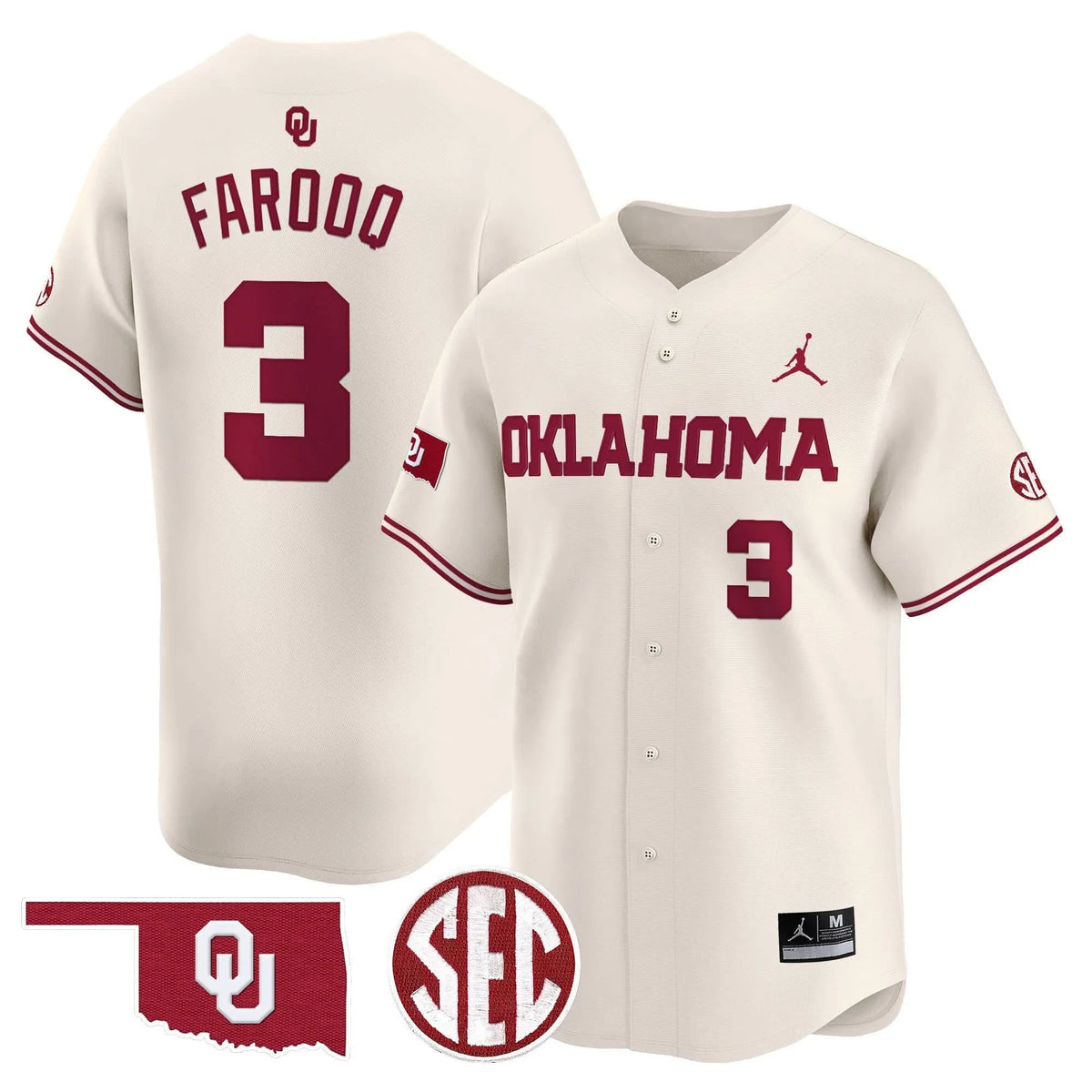 Personalized OS 2026 Vapor Premier Limited Jersey - SEC Patch - Cream / Jalil Farooq Stitched