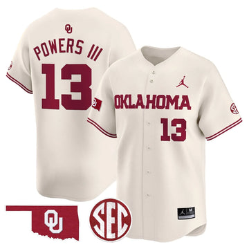 Personalized OS 2026 Vapor Premier Limited Jersey - SEC Patch - Cream / Reggie Powers III Stitched