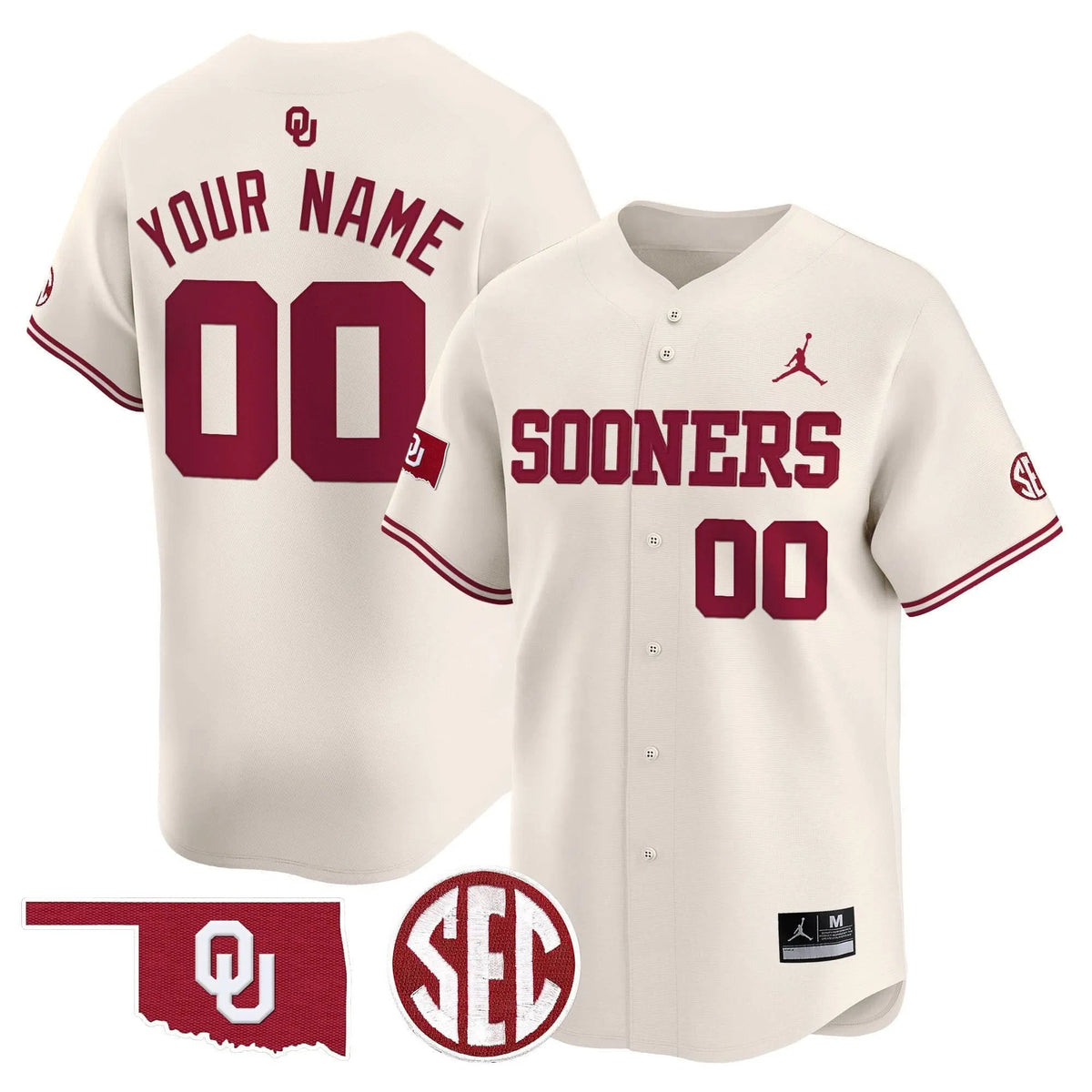 Personalized OS 2026 Vapor Premier Limited Custom Jersey V2 - SEC Patch - Cream Stitched
