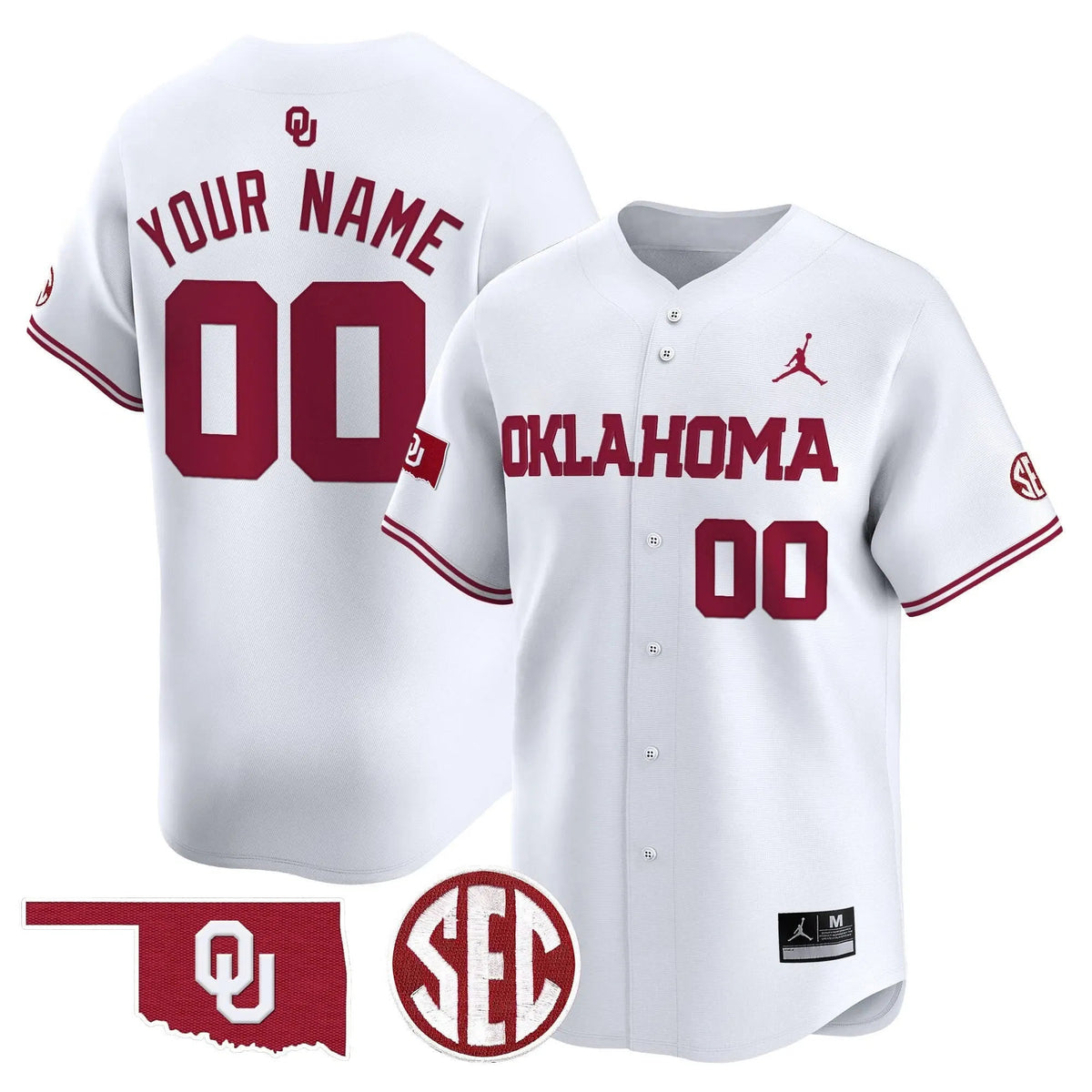 Personalized OS 2026 Vapor Premier Limited Custom Jersey - SEC Patch - White Stitched