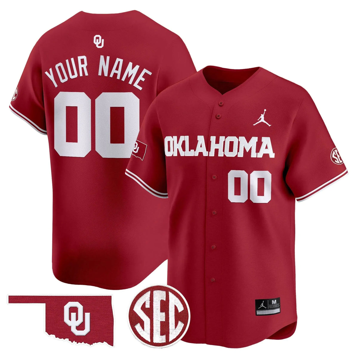 Personalized OS 2026 Vapor Premier Limited Custom Jersey - SEC Patch - Crimson Stitched