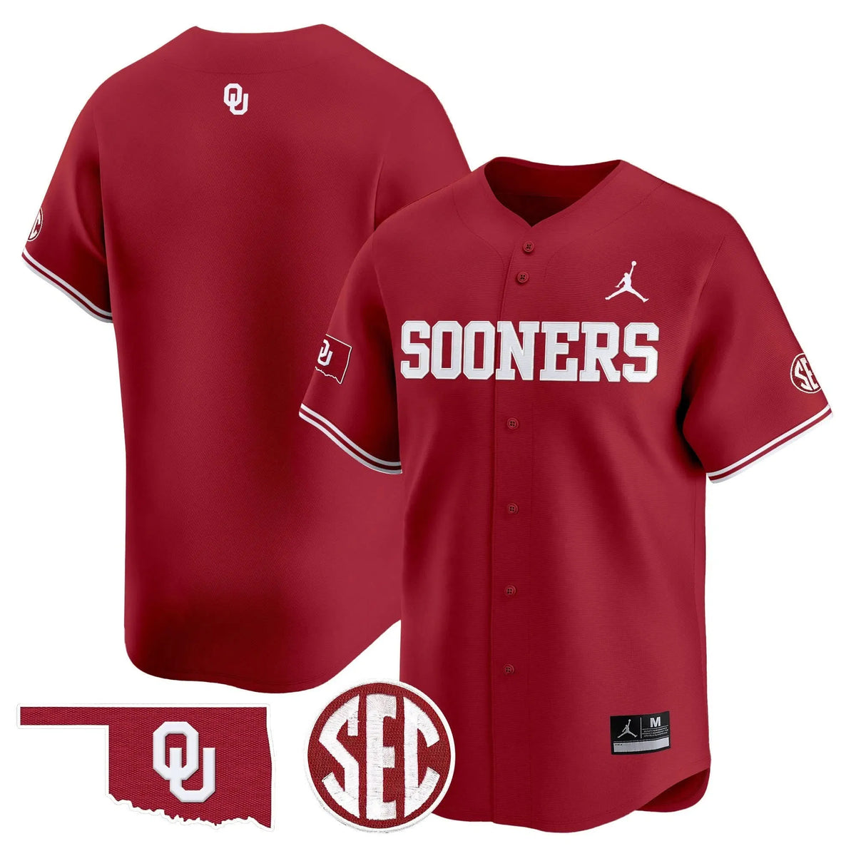 Personalized OS 2026 Vapor Premier Limited Jersey V2 - SEC Patch - Crimson / Team Stitched