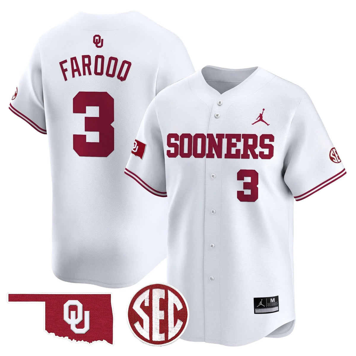 Personalized OS 2026 Vapor Premier Limited Jersey V2 - SEC Patch - White / Jalil Farooq Stitched