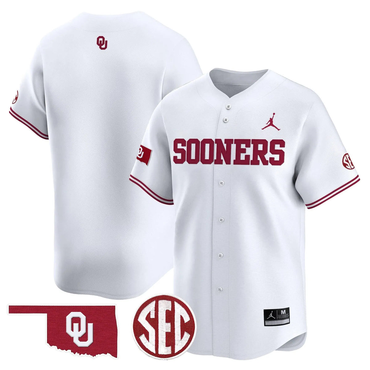 Personalized OS 2026 Vapor Premier Limited Jersey V2 - SEC Patch - White / Team Stitched