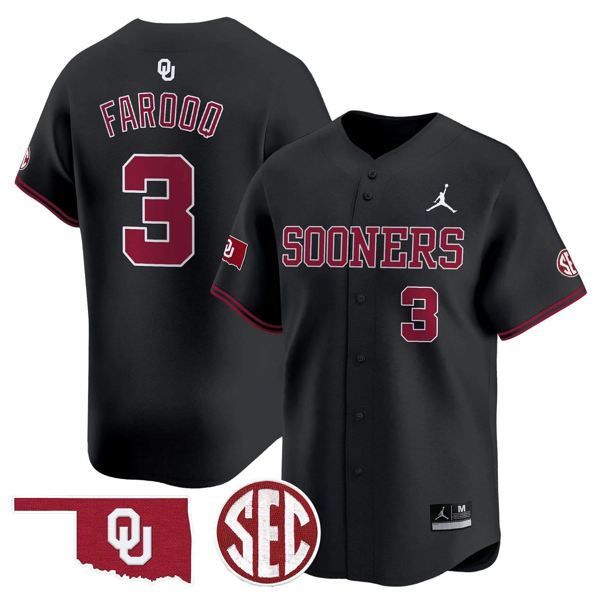 Personalized OS 2026 Vapor Premier Limited Jersey V2 - SEC Patch - Black / Jalil Farooq Stitched