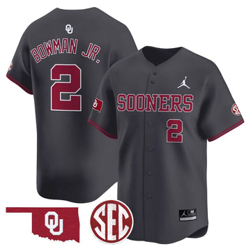 Personalized OS 2026 Vapor Premier Limited Jersey V2 - SEC Patch - Anthracite / Billy Bowman Jr. Stitched