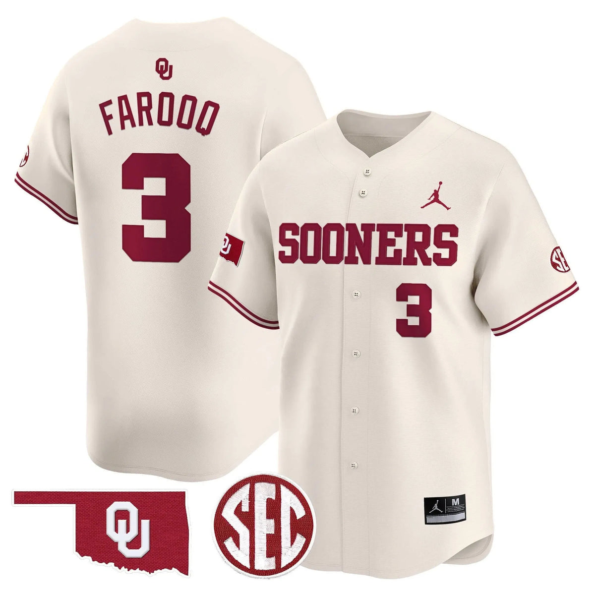 Personalized OS 2026 Vapor Premier Limited Jersey V2 - SEC Patch - Cream / Jalil Farooq Stitched