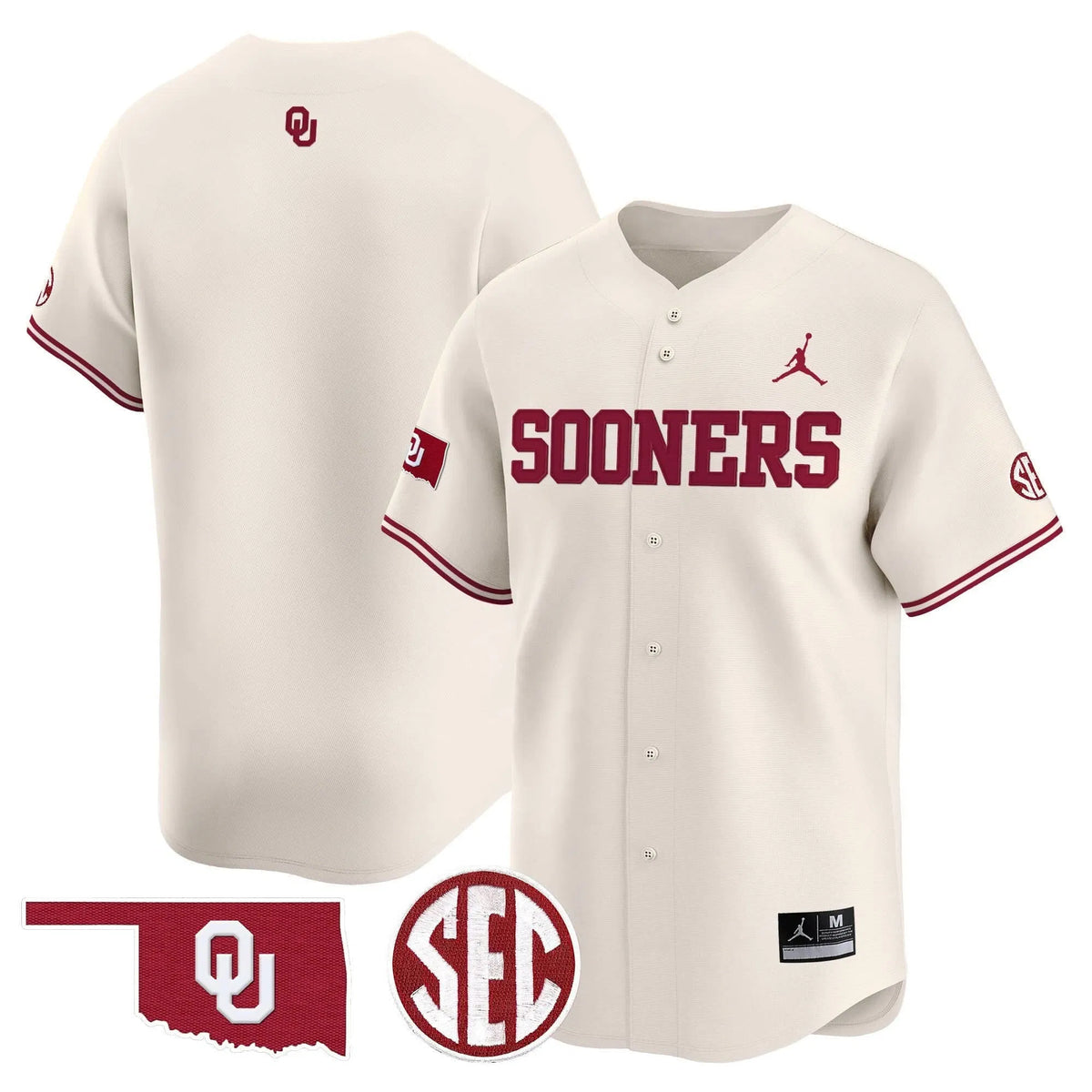 Personalized OS 2026 Vapor Premier Limited Jersey V2 - SEC Patch - Cream / Team Stitched