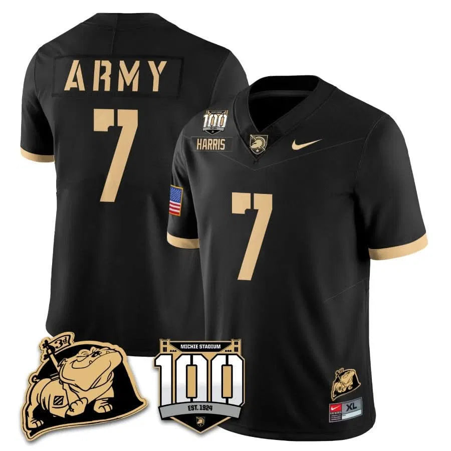 Personalized ABK 100th Anniversary Patch Vapor Jersey - Black / Champ Harris Stitched