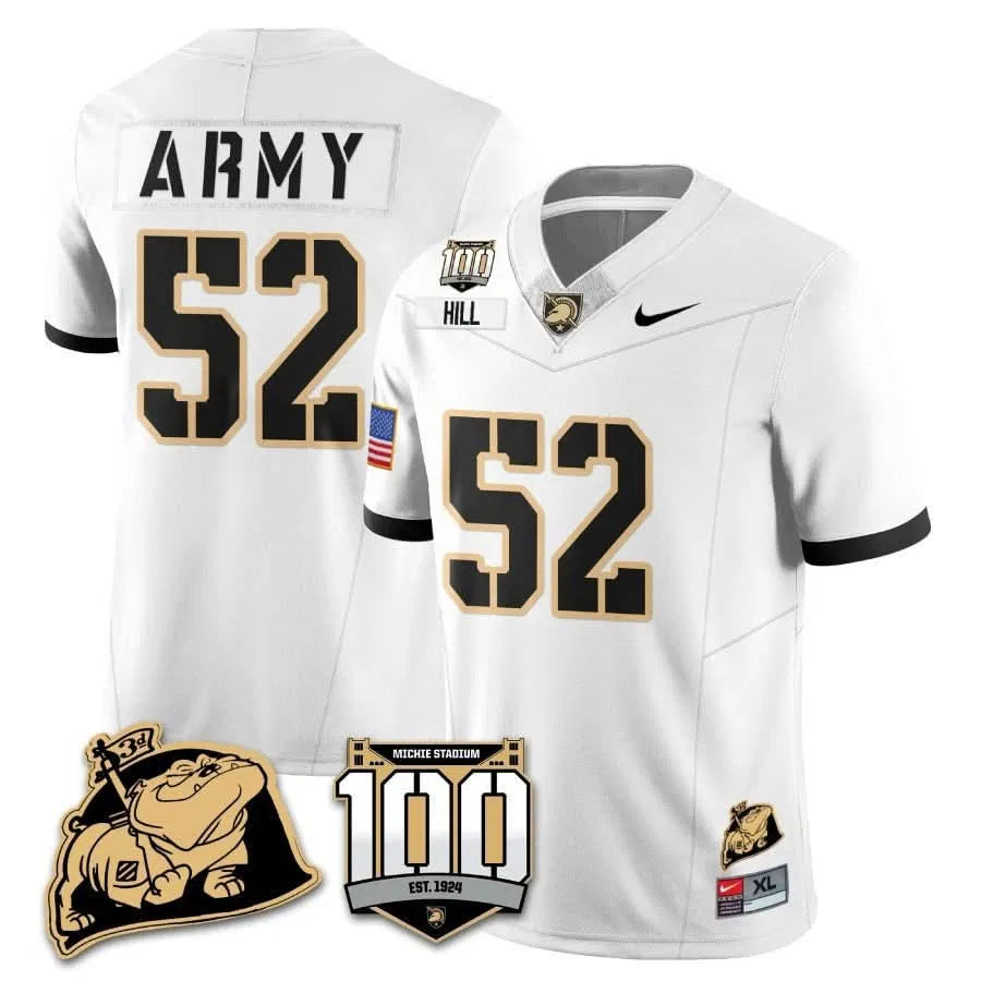Personalized ABK 100th Anniversary Patch Vapor Jersey - White / Austin Hill Stitched