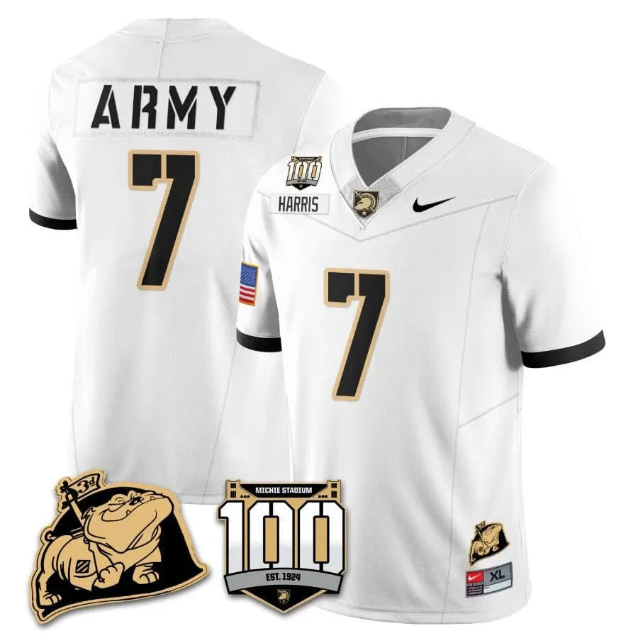 Personalized ABK 100th Anniversary Patch Vapor Jersey - White / Champ Harris Stitched