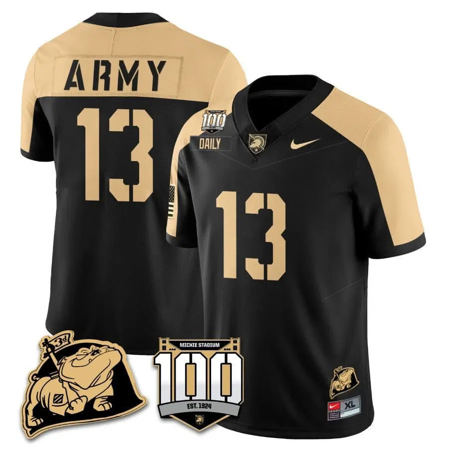 Personalized ABK 100th Anniversary Patch Vapor Jersey - Black Alternate / Bryson Daily Stitched